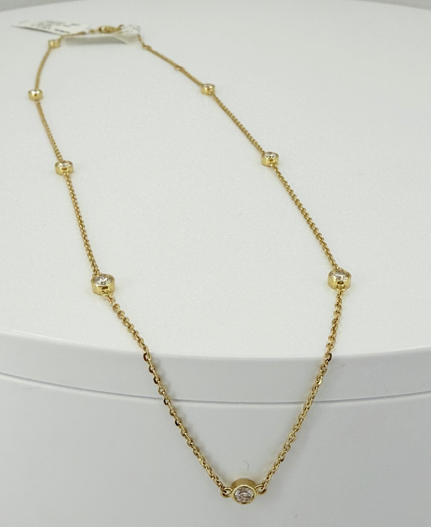 14k YGOLD LAB GROWN DIAMOND BY THE YARD NECKLACE