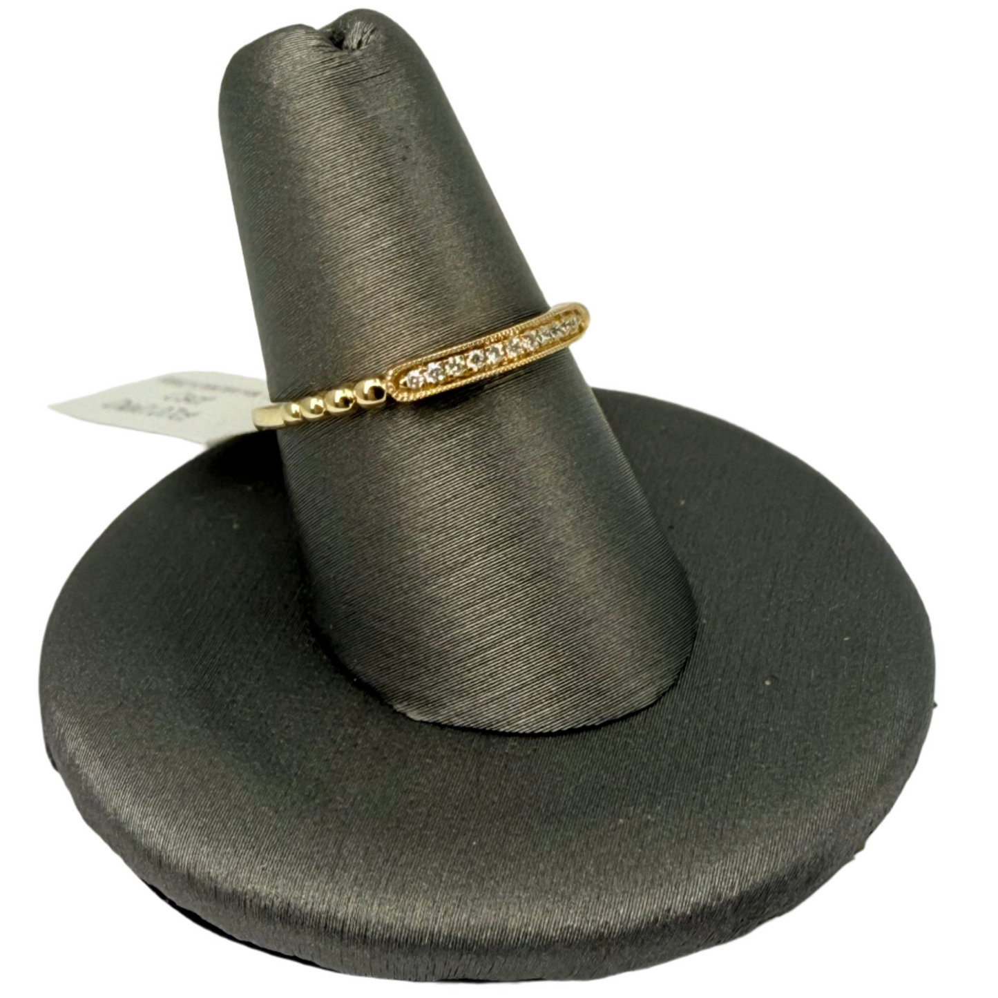 14K YELLOW GOLD ROUND NATURAL DIAMONDS LADIES BAND