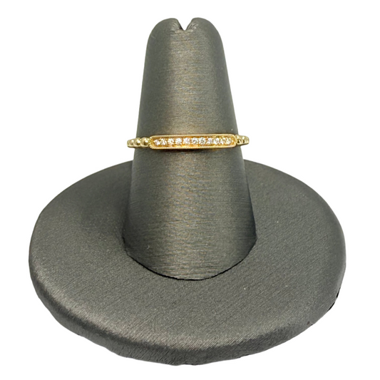 14K YELLOW GOLD ROUND NATURAL DIAMONDS LADIES BAND